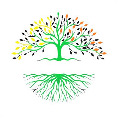 Icono árbol y raices